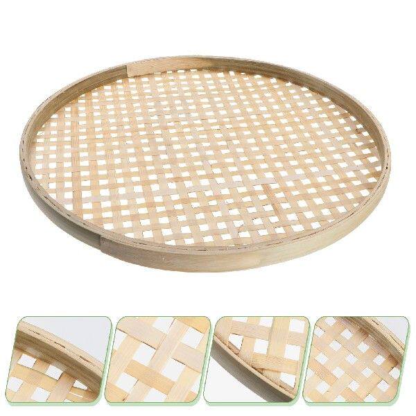 Bamboo Sieve Banboo Sifter Tray Chinese Basket Strainer