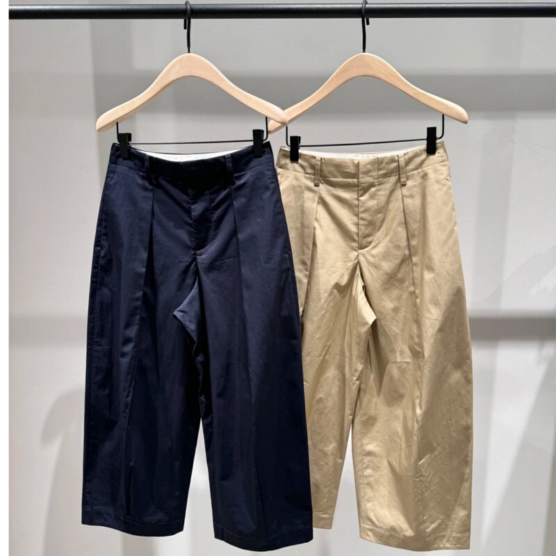 2026 Summer New Women's Pure Cotton Low-Waist Versatile Casual Scimitar Nine-Point Pants Slimming Wide-Leg Pants Mbf2Pat051