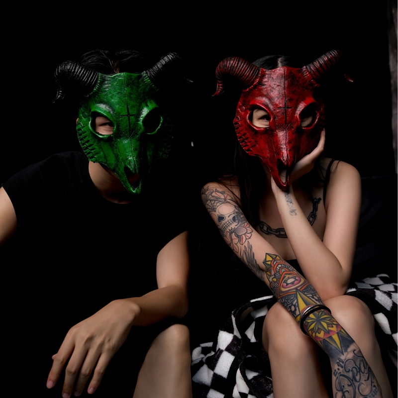 Men's Full-Face Animal Masks (Sheep, Wolf), Clown, Rabbit, Halloween, Singer, Popular Online, Adult