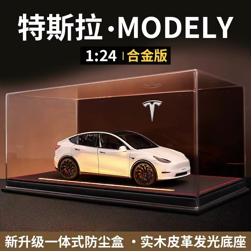New Energy Tesla Model Y Car Model, Realistic Alloy Car Model, Children's Toy Car, Boys' Collectible Display Piece