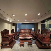 Mahogany furniture rosewood wood Ming and Qing classical new Chinese style living room sofa villa sofa combination solid wood furniture customization