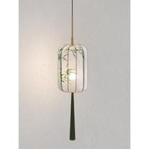 New Chinese style bedroom bedside small chandelier fully hand-painted modern Chinese style living room simple creative single head lamp decoration