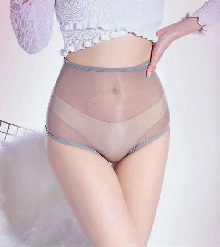 Pure Desire Style Mesh Transparent Triangle Panties, Ultra-Thin Reflective See-Through Seductive Smooth Crotch Seamless Women's Panties