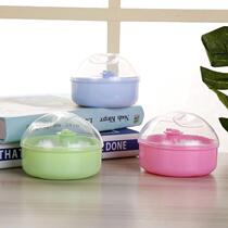 New talcum powder newborn baby prickly heat powder special powder puff pad powder puff box portable box talcum powder box