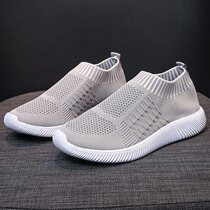 Comfortable Womens Knitted Flat Sneakers 2021 Autumn Breath