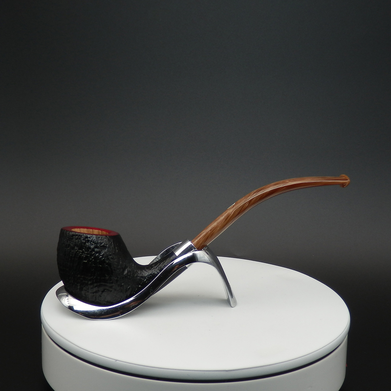 Good Luck Pipe Rinaldo Italian Handmade Briar Wood Local River Eel Silver Ring 3mm Bent Pipe Good Luck Pipe Rinaldo Italian Handmade Briar Wood Local River Eel Silver Ring 3mm Bent Pipe