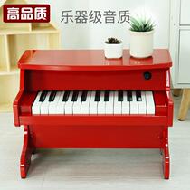 Yunpo childrens piano wooden electronic keyboard for beginners little boys and girls baby music toys year-old gift mini red