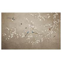 Living room sofa new Chinese style bedside bedroom embroidery hard bag TV background wall hotel wall cloth mural light luxury back q