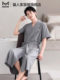 Catman nightgown men's summer bathrobe 2025 new pure cotton summer style for all seasons strong summer pajamas for men