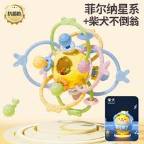Cross-border Manhattan hand-caught ball baby toy baby can bite 3 to 6 months old rattle molar artifact 0 to 1 years old