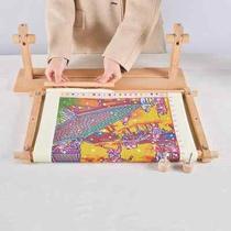 Embroidery desktop desktop beech wood embroidery stand cross-stitch embroidery frame household multi-functional embroidery fixed embroidery stretcher clip tool