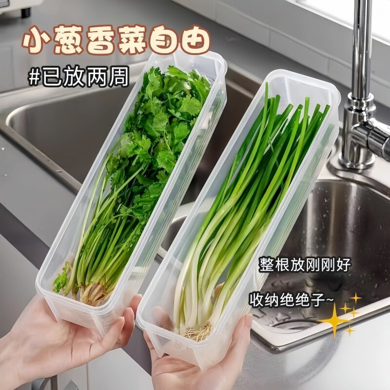 保鲜盒食品级大小葱香菜芫荽整根姜蒜面条鸡蛋收纳整理盒冰箱专用