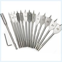 Woodworking flat drill bit set hole opener drill 6MM hexagonal handle positioning drill bit 15-piece set connecting rod