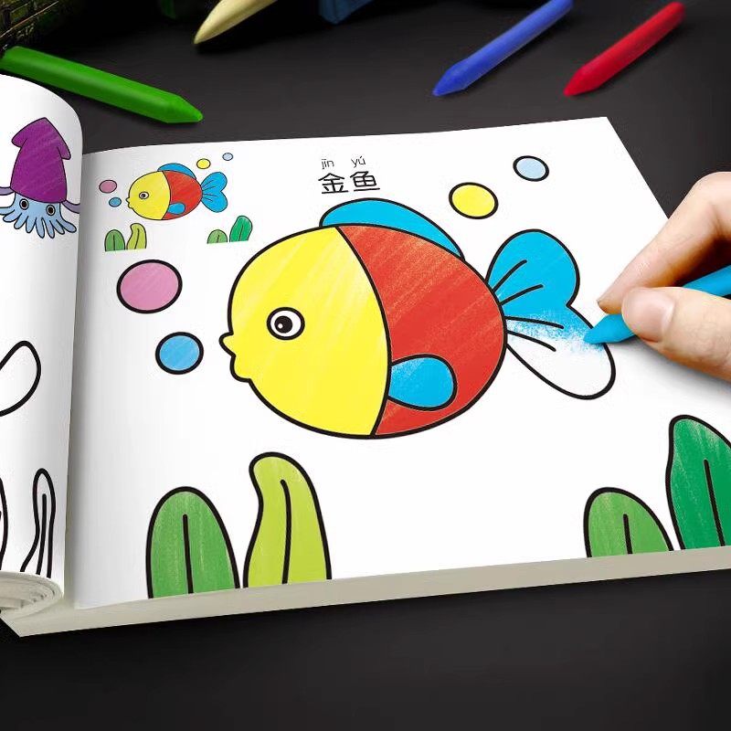 子供向け塗り絵、幼稚園向けお絵かき帳、クレヨン塗り絵、赤ちゃん用お絵かきセット、お絵かき道具