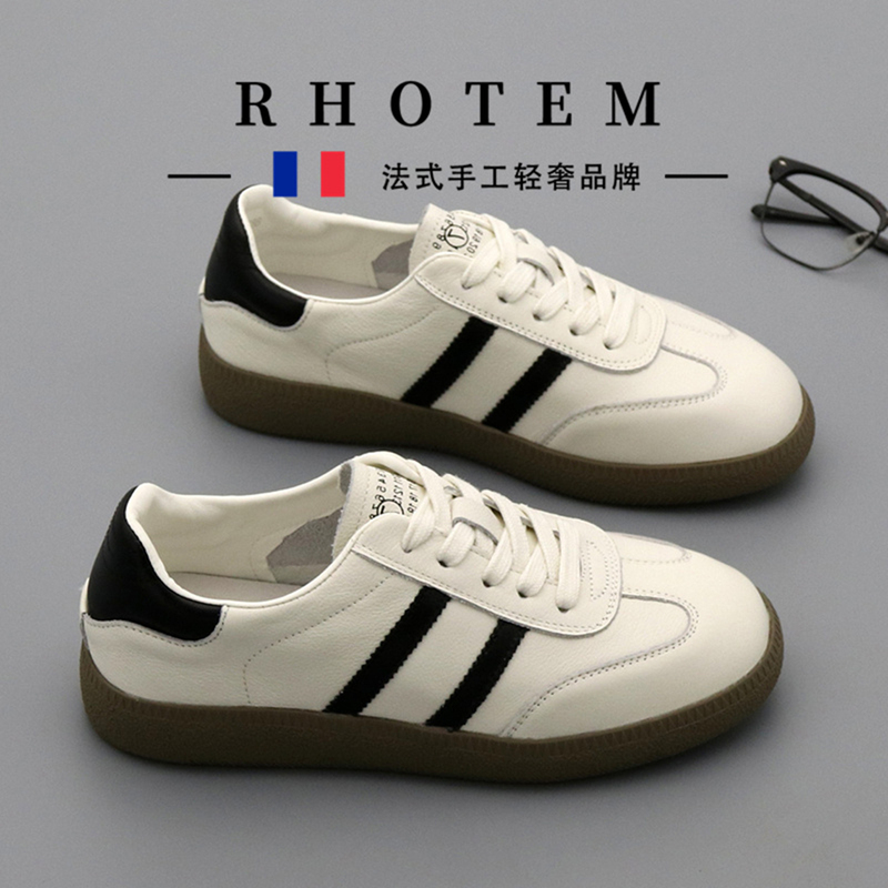 Lodemon White Sneakers for Women 2026 Spring/Summer New Casual Shoes Sports Sneakers Genuine Leather Soft Sole Flat German Training Shoes for Women Lodemon White Sneakers for Women 2026 Spring/Summer New Casual Shoes Sports Sneakers Genuine Leather Soft Sole Flat German Training Shoes for Women