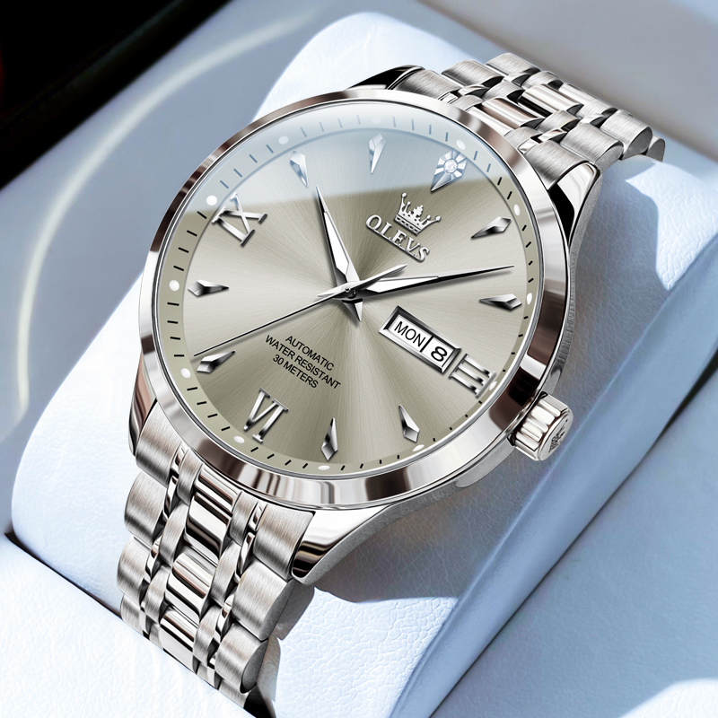 Swiss Genuine Rolex Watch Men's Fully Automatic Mechanical Watch Business Luminous Waterproof Dual Calendar Stainless Steel Men's Watch Swiss Genuine Rolex Watch Men's Fully Automatic Mechanical Watch Business Luminous Waterproof Dual Calendar Stainless Steel Men's Watch