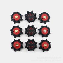 Factory direct sales cross-border hot selling golf spikes screw style black and red golf equipment golf supplies