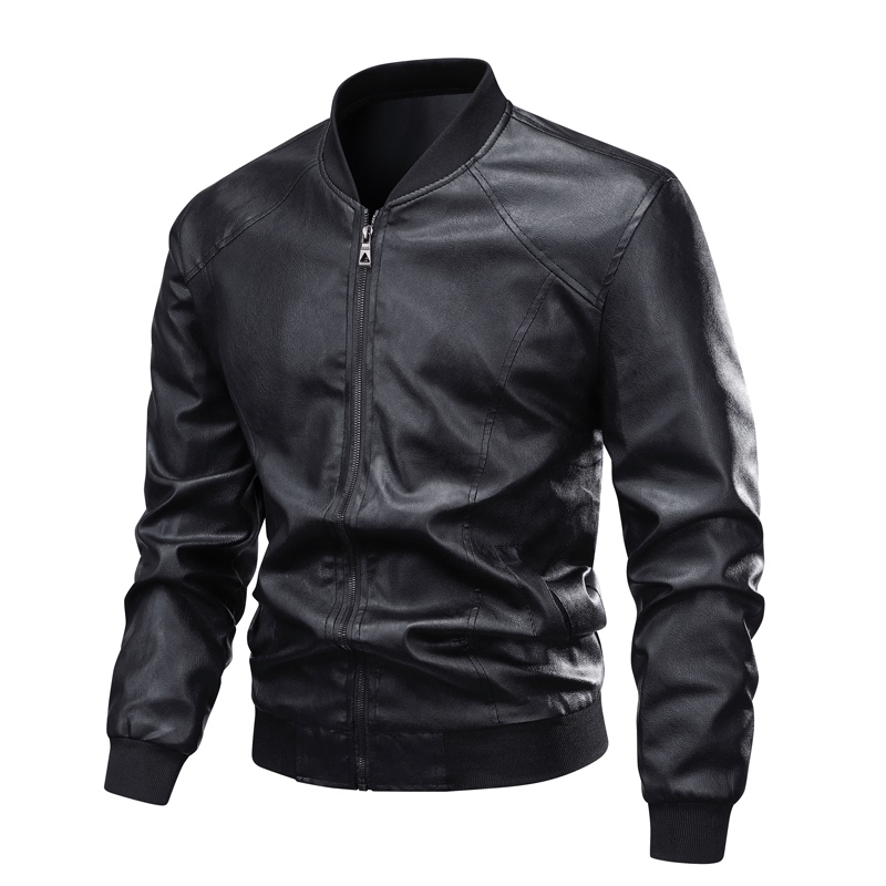 Men's Leather Jacket 2026 Autumn New Style Trendy Casual Fashion Coat Men's Spring and Autumn Versatile Pu Leather Top