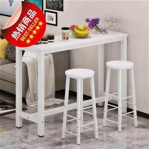 Household solid wood bar table wrought iron wall x bar table simple casual coffee table retro small bar high bar