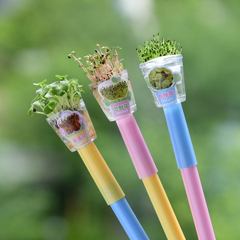 Trendy Plant-Themed Pen Creative DIY New Product Gel Pen Small Potted Plant Growing Grass Pen Personalized Couple Pen Trendy Plant-Themed Pen Creative DIY New Product Gel Pen Small Potted Plant Growing Grass Pen Personalized Couple Pen