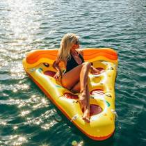 Original pizza inflatable floating bed for adults and children water air bed floating board floating swimming ring shooting set props