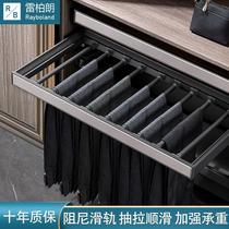 Retractable trouser rack trouser rack wardrobe multi-functional drawer built-in household cloakroom hardware accessories trouser rack
