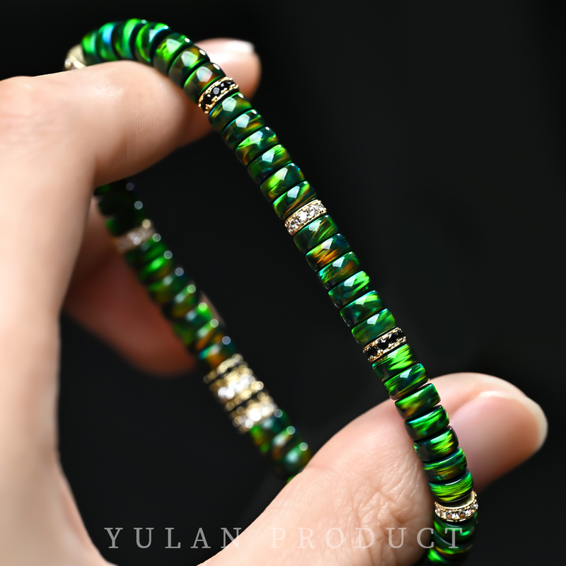Yulan Wenwan Lingmai Series'Bi Chao Xuan Guang' Opal Pill Bracelet, Unisex Versatile Trendy Couple Bracelet Yulan Wenwan Lingmai Series'Bi Chao Xuan Guang' Opal Pill Bracelet, Unisex Versatile Trendy Couple Bracelet