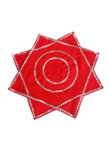 Two-person handkerchief dance octagonal scarf thickened grade examination skills adult vertical heart-cut steel ring Northeast Yangshu singer silk flower