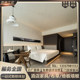亚朵4.0酒店家具标间全套安装设计圆几床屏原木中式工厂直销简约
