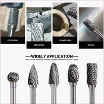 6X8 6x10 carbide tungsten steel grinding head rotary file milling cutter woodworking wood carving grinding head root carving knife