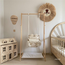 Korean ins childrens swing indoor home infant swing hanging outdoor courtyard baby rocking chair seat