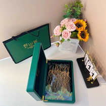 Changbai Mountain ginseng wild ginseng solid wood emerald high-end gift box forest ginseng soaked in wine nourishing and health-preserving gift giving
