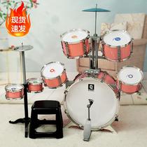 Childrens girl drum set for home beginners 3 to 8 years old 2 practice instruments 6 toys baby boy birthday gift