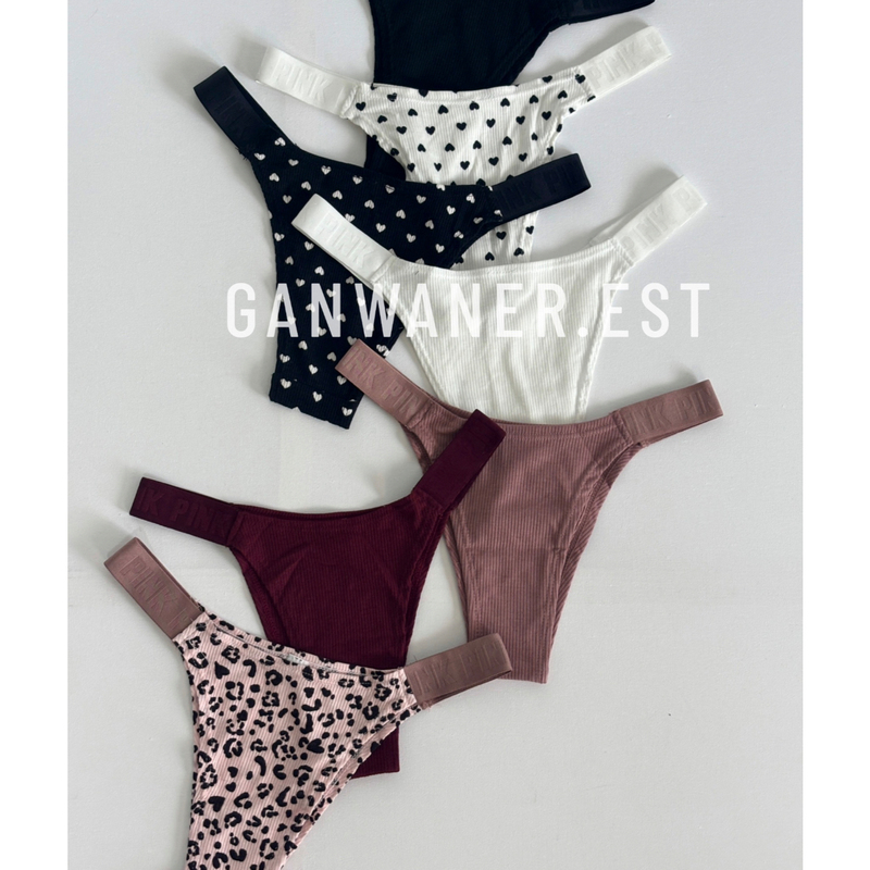 Ganwanerest Pure Cotton Elastic Band Simple and High-End Comfortable Underwear Breathable Sexy Thong Mid-Low Waist