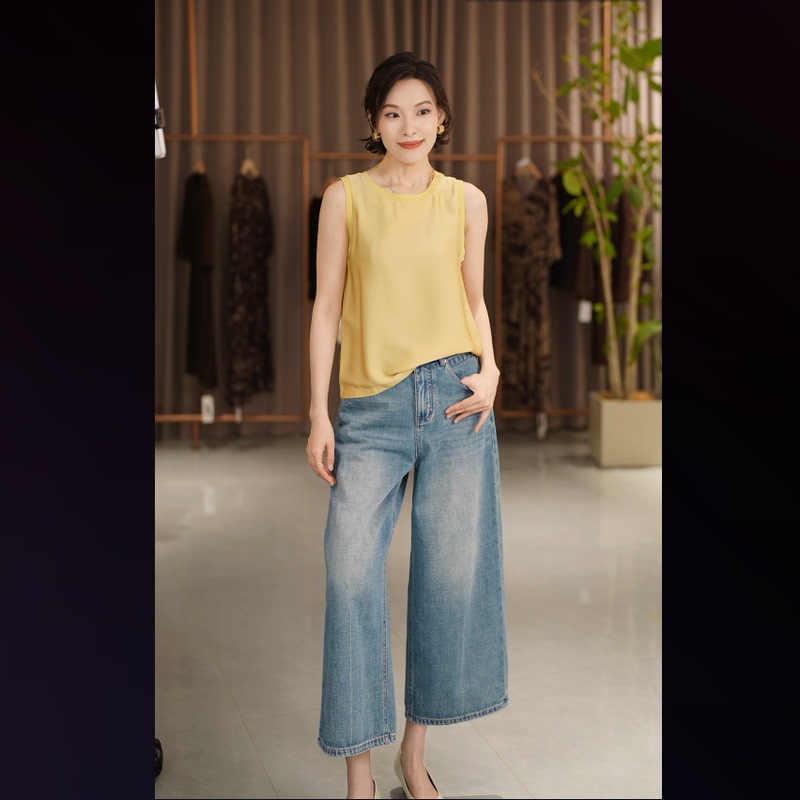 【Xiwen Premium Selection】【19Mm Double Gauze】New Mulberry Silk Fashion Shirt Yjhy-622166 Women's Back 【Xiwen Premium Selection】【19Mm Double Gauze】New Mulberry Silk Fashion Shirt Yjhy-622166 Women's Back