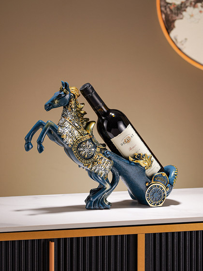 酒柜红酒架斜放放红酒瓶的收纳架子轻奢高档天鹅白酒架摆件展示架