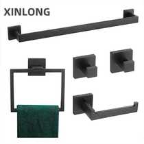 304 stainless steel towel rack towel bar bathroom pendant set bathroom paper towel holder bathroom hook t02270