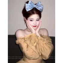 汤姆梦中情猫蓝色大蝴蝶结发夹cos汤姆猫超大号头饰顶夹发饰