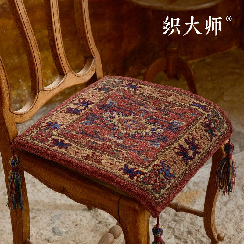 Weaving Master Velvet Dream Retro Glue-Free 100% Pure Wool Carpet Living Room Ethnic Style Bedroom Bedside Rug Floor Mat