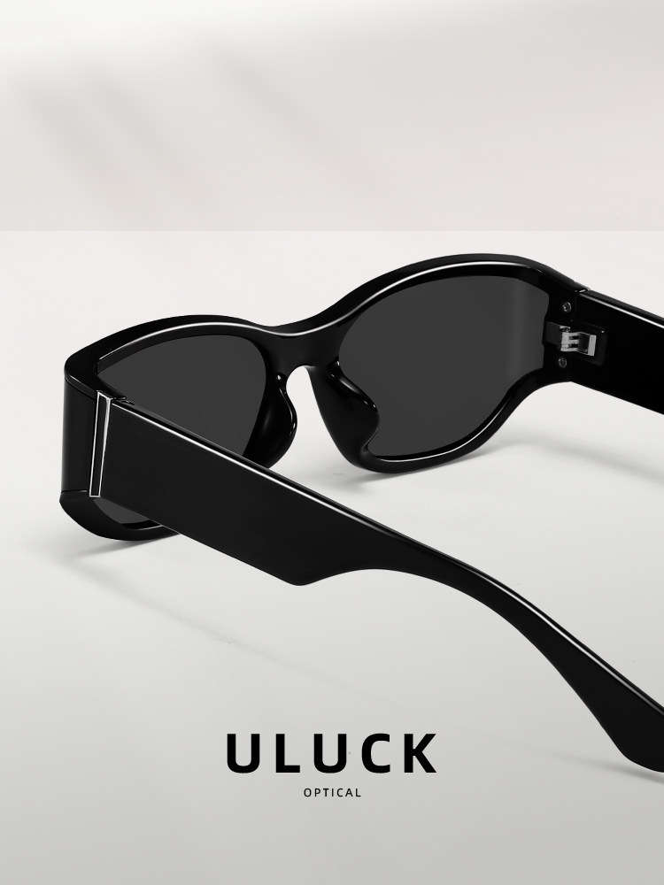 Curved Screen Cat-Eye Sunglasses for Men and Women Y2K Internet Celebrity Sun Protection Uv400 High-Definition Polarized Driving Anti-Ultraviolet