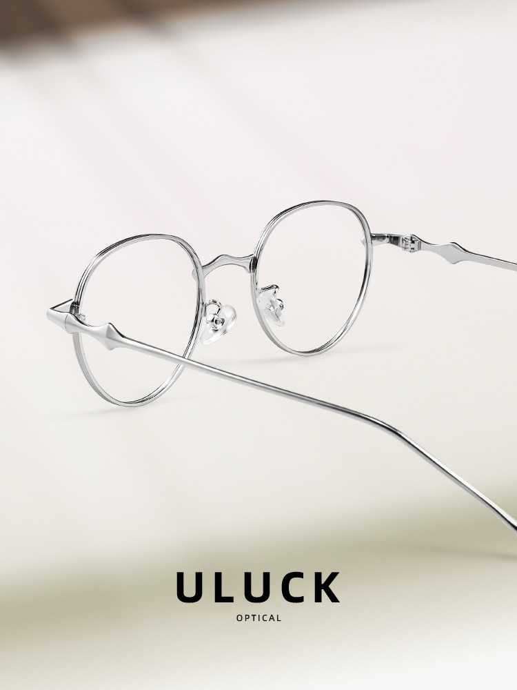 2025 New Ultra-Light Titanium Frame Myopia Glasses, Round Frame, Anti-Blue Light, Women's Prescription Glasses, Can Be Worn Without Makeup, Artistic Small Frame Glasses
