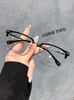 Ultra-Light Half-Frame Elegant Glasses for Men, Suitable for Prescription Lenses, Stylish and Handsome, Oversized Frames, Make the Face Look Slimmer