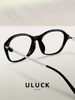 Reba-Style Black-Framed Plain Glasses for Women with Myopia, Can Be Fitted with Prescription Lenses, High-Tech, Old Money Style, Blue Light Blocking, Cindy