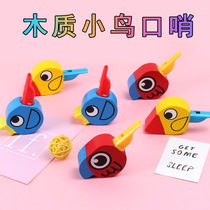 Cartoon bird whistle wooden bird flute music toy jewelry pendant wooden toy musical instrument toy