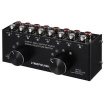 6 in and 2 out audio source signal selection switch headphone speaker switching two-way switching 2 in and 6 out no loss