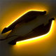 Motorcycle Sports Car Modification Accessories with Light Air Knife Electric Vehicle 12V Cold Light Led Decorative Fixed Wind Wing Body