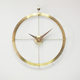 Scandinavian Modern Minimalist Creative Spanish Nomon Wall Clock Black Walnut Pointer Stainless Steel Ring Brass Clock