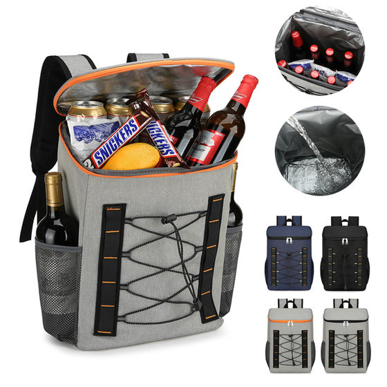 Cross-Border Insulated Bag, Large Capacity, Simple Style, Backpack, Oxford Cloth, Lightweight, Portable, Insulated Inner Liner, Refrigerated