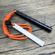 127 Outdoor Stone White Steel Scraper Solid Wilderness Survival Paracord Camping Tool Stick