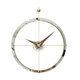 Scandinavian Modern Minimalist Creative Spanish Nomon Wall Clock Black Walnut Pointer Stainless Steel Ring Brass Clock